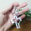 2 Kit Lembrancinha personalizada de chaveiro de cruz com iniciais