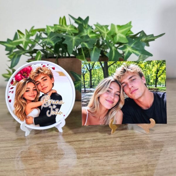 4 Kit Lembrancinha personalizada de casamento com foto ilustrada