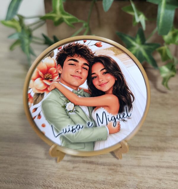 6 Kit Lembrancinha personalizada de casamento com foto ilustrada