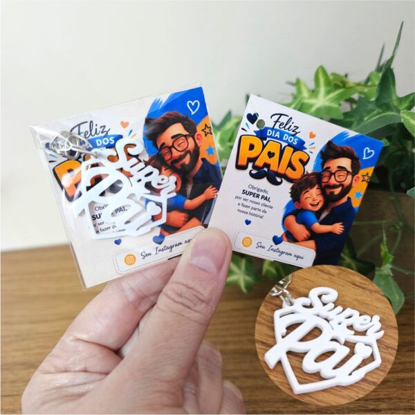 4 Kit Lembrancinha mini chaveirinhos para dia dos pais