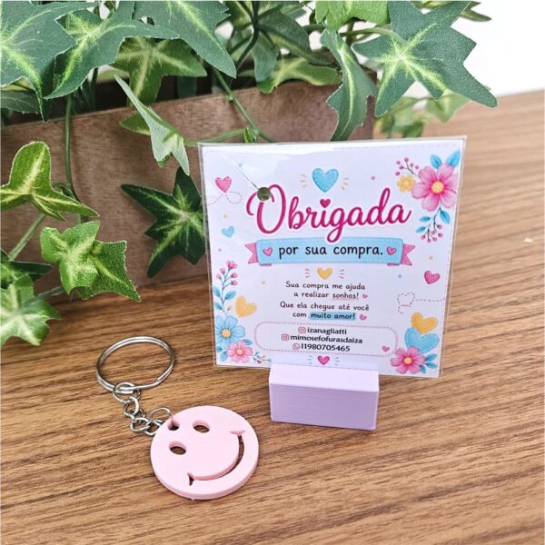 4 Kit Lembrancinha mini chaveirinhos brindes para clientes